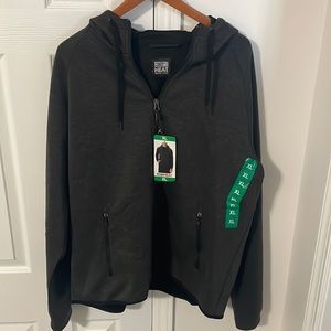 32 Heat zip up sweatshirt black 4 pockets. Two inside and two on outside. New